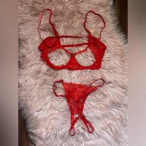 Cut out lingerie set